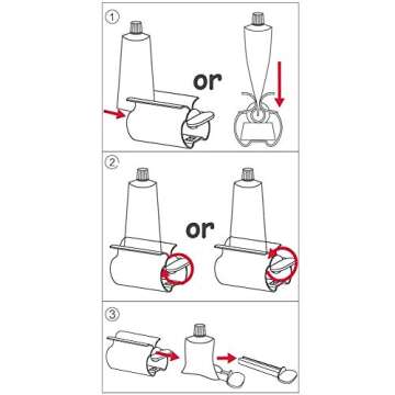 XYKEEY Toothpaste Tube Squeezer - Set of 2 Toothpaste Squeezer Rollers, Metal Toothpaste Tube Wringer Seat Holder Stand (Gold)