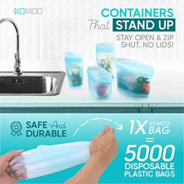 Eco-Friendly 6-Piece Silicone Food Containers Set