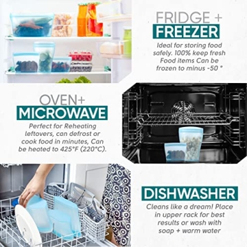 Eco-Friendly 6-Piece Silicone Food Containers Set