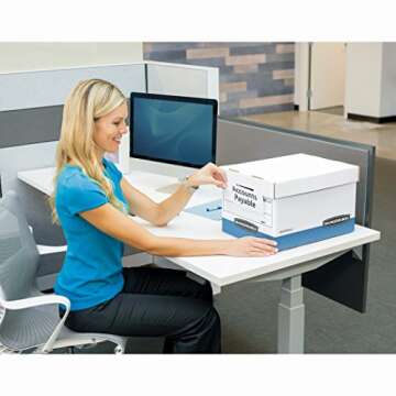 Bankers Box Adhesive Label Pockets with Inserts, Clear, 48-Pack (0034801), White