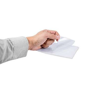 Bankers Box Adhesive Label Pockets with Inserts, Clear, 48-Pack (0034801), White