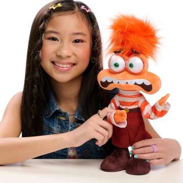 Inside Out 2 Shaking With Anxiety Feature Plush, Kids Toys for Ages 3 Up by Just Play