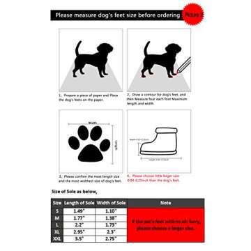 Ocathnon Pet Dog Puppy Rain Snow Boots Shoes Booties Rubber Waterproof Anti-Slip Booties