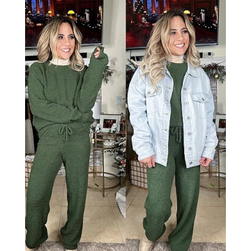 Cozy Luvamia Women's Fleece Pajama Set for Stylish Comfort 