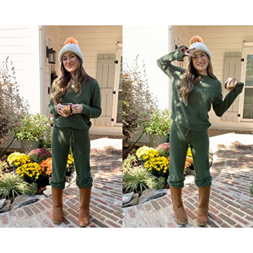 Cozy Luvamia Women's Fleece Pajama Set for Stylish Comfort 