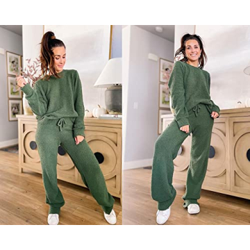 Cozy Luvamia Women's Fleece Pajama Set for Stylish Comfort 