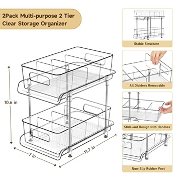 Shop HIHEGD 2 Tier Bathroom Storage Organizer for Clear Use