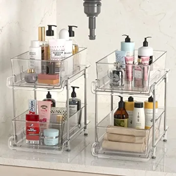Shop HIHEGD 2 Tier Bathroom Storage Organizer for Clear Use