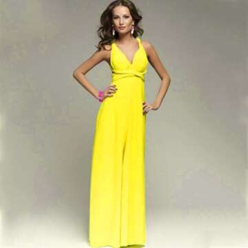 Women's Transformer Convertible Multi Way Wrap Long Prom Maxi Dress V-Neck Hight Low Wedding Bridesm...