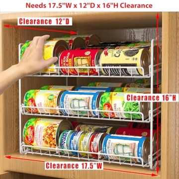 Stackable Can Rack Organizer for Pantry Space Saving