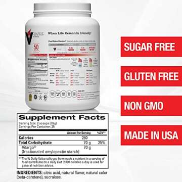 Vitargo Carbohydrate Powder | Feed Muscle Glycogen 2X FASTER | 4.4 LBS Orange Pre Workout & Post Wor...