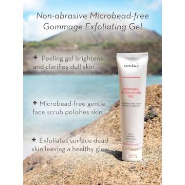 Sonage Gommage Exfoliating Gel | Gentle Face Scrub For All Skin Types | Non-Abrasive Dead Skin Cell Exfoliation