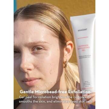 Sonage Gommage Exfoliating Gel | Gentle Face Scrub For All Skin Types | Non-Abrasive Dead Skin Cell Exfoliation