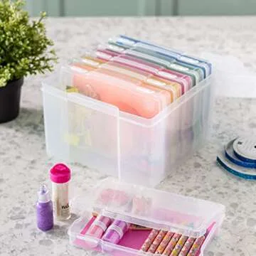 IRIS USA Craft Keeper Organizer for Photos & Crafts