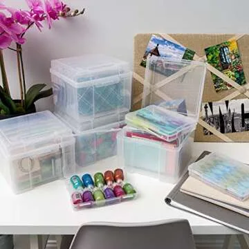 IRIS USA Craft Keeper Organizer for Photos & Crafts
