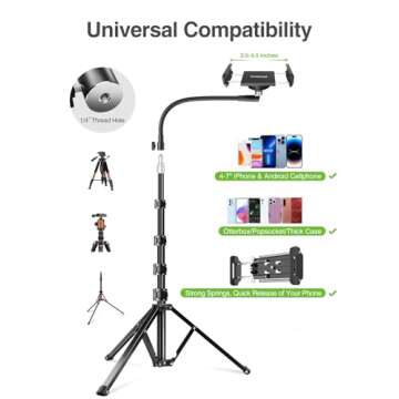 elitehood 80” Tall Phone Tripod for Smartphones