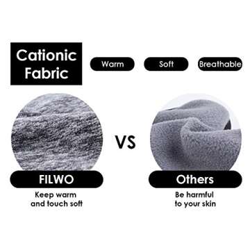 UHEREBUY Winter Thermal Neck Warmer/Neck Gaiter Face Scarf/Face Cover Winter Ski Mask - Cold Weather Balaclava (Gray*2)