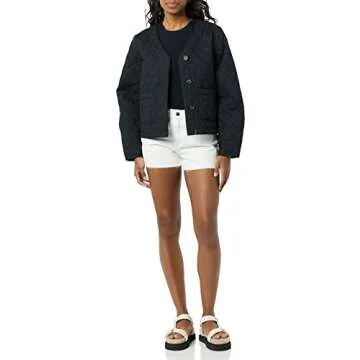 Goodthreads Women's Quilted Transitional Jacket - Black Small