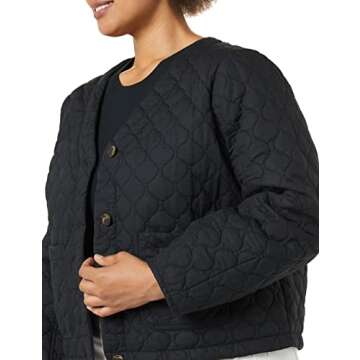 Goodthreads Women's Quilted Transitional Jacket - Black Small