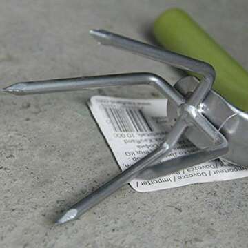 TOYPOPOR Mini Twist Tiller Heavy Duty Manual Raised Bed Garden and Flower Box Claw Weeder Cultivator Aeration Hand Tool with Solid Steel Shaft Unbreakable Tines – ITNT-4