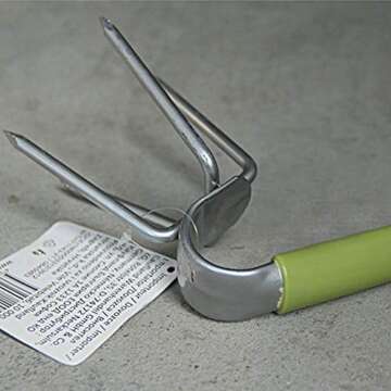 TOYPOPOR Mini Twist Tiller Heavy Duty Manual Raised Bed Garden and Flower Box Claw Weeder Cultivator Aeration Hand Tool with Solid Steel Shaft Unbreakable Tines – ITNT-4