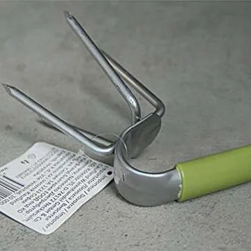 TOYPOPOR Mini Twist Tiller Heavy Duty Manual Raised Bed Garden and Flower Box Claw Weeder Cultivator Aeration Hand Tool with Solid Steel Shaft Unbreakable Tines – ITNT-4