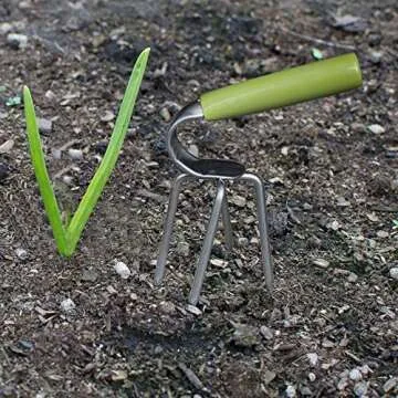 TOYPOPOR Mini Twist Tiller Heavy Duty Manual Raised Bed Garden and Flower Box Claw Weeder Cultivator Aeration Hand Tool with Solid Steel Shaft Unbreakable Tines – ITNT-4