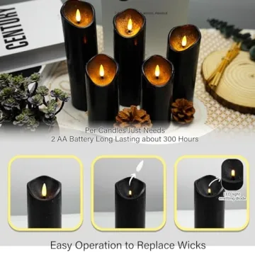 Nimiko Flameless Candles with Remote Control Set of 5