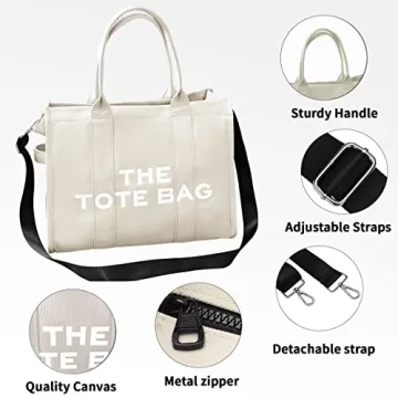 Spacious Canvas Tote Bag for Women | Stylish Handbag
