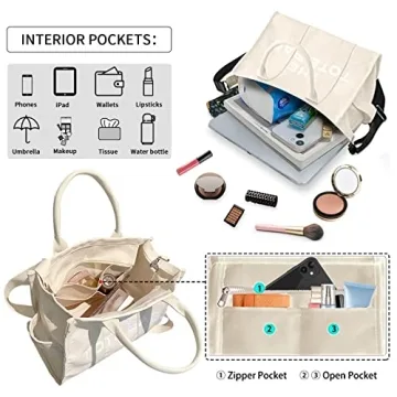 Spacious Canvas Tote Bag for Women | Stylish Handbag