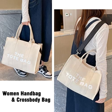 Spacious Canvas Tote Bag for Women | Stylish Handbag