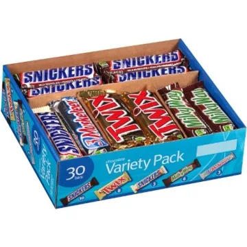 M&M Mars Chocolate Bar Variety Pack with 30 Full Size Bars