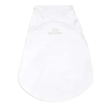 HALO SwaddleSure Adjustable Swaddling Pouch, 100% Cotton, TOG 1.0, White, Newborn, 0-3 Months
