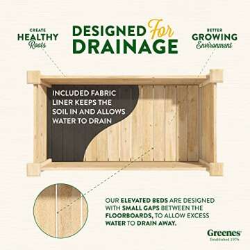 Greenes Fence Original Cedar Elevated Garden Bed, 24" W x 48" L x 31" H - Made in USA with North American Cedar