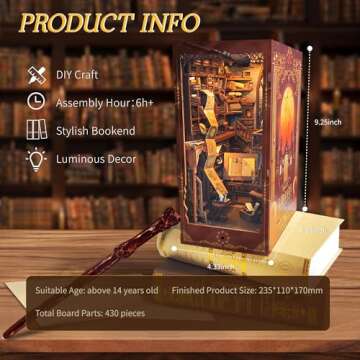 Enchanting DIY Book Nook Kit for All Ages - Hogwarts Theme