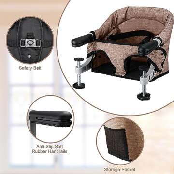 Toogel Portable Hook On High Chair For Easy Family Mealtimes