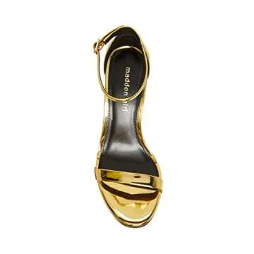Madden Girl Women's Brazen Heeled Sandal Gold 8.5