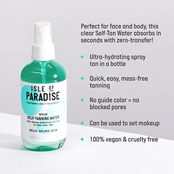 Isle of Paradise Self Tanning Water - Easy, Vegan Glow Spray
