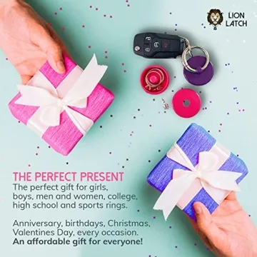 Lion Latch: As Seen on Shark Tank, Jewelry Box Case, Traveling Jewelry Holder Storage, Pill Box Keychain Container, Single - Blue