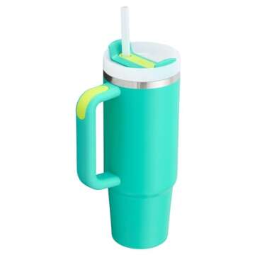 Stanley Quencher H2.0 Tumbler with Handle & Straw 30 oz | Twist On 3-Way Lid | Cupholder Compatible for Travel | Insulated Stainless Steel Cup | BPA-Free | Tropical Teal