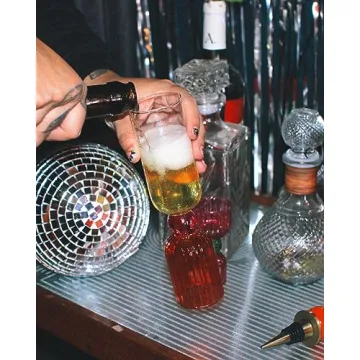 ban.do Cute Cocktail Glass Set for Bar Cart