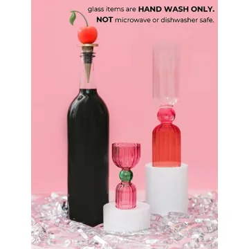 ban.do Cute Cocktail Glass Set for Bar Cart