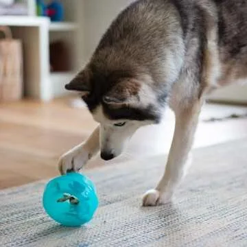 Messy Mutts Stuff’n Wobble Ball | 5” Fillable Dog Toy | Interactive Puzzle Ball for Dogs | Engaging Treat Dispensing Toy for Dogs