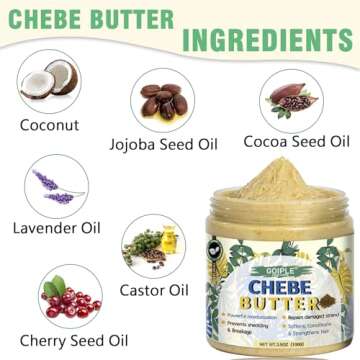 Natural Chebe Hair Oil for Hair Growth Chebe Oil Moisturizer for Scalp, African Chebe Powder for Hair Growth Stronger, Thicker, Longer Hair, 10 in 1 Chebe Hair Growth Oil Braid Bonnet for Sleeping