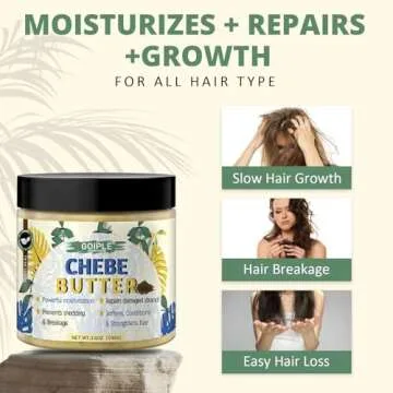 Natural Chebe Hair Oil for Hair Growth Chebe Oil Moisturizer for Scalp, African Chebe Powder for Hair Growth Stronger, Thicker, Longer Hair, 10 in 1 Chebe Hair Growth Oil Braid Bonnet for Sleeping