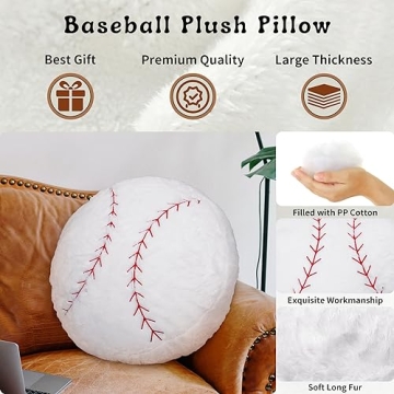 OurHonor Baseball Plush 18 Inch Soft Pillow for Kids