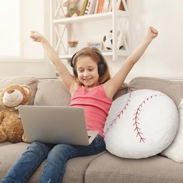 OurHonor Baseball Plush 18 Inch Soft Pillow for Kids