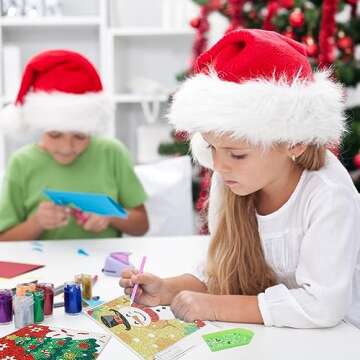 STEFORD Christmas Diamond Painting Kits, 4Pcs DIY 5D Full Drill Diamond Painting Accessories for Kids and Adults Christmas Crafts Gifts