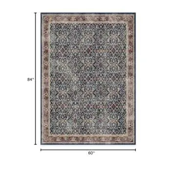 Ruggable 5x7 Celestine Sapphire Washable Area Rug
