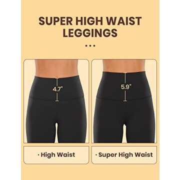 CRZ YOGA Women's Butterluxe Super High Waisted Workout Leggings 28 Inches -Over Belly Buttery Soft Full Length Yoga Pants Black Large